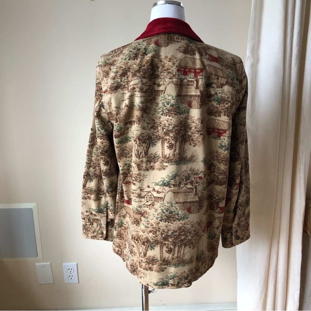Ralph Lauren Vintage Cotton Canvas Jacket Prairie Country Scenery S - Picture 6 of 12